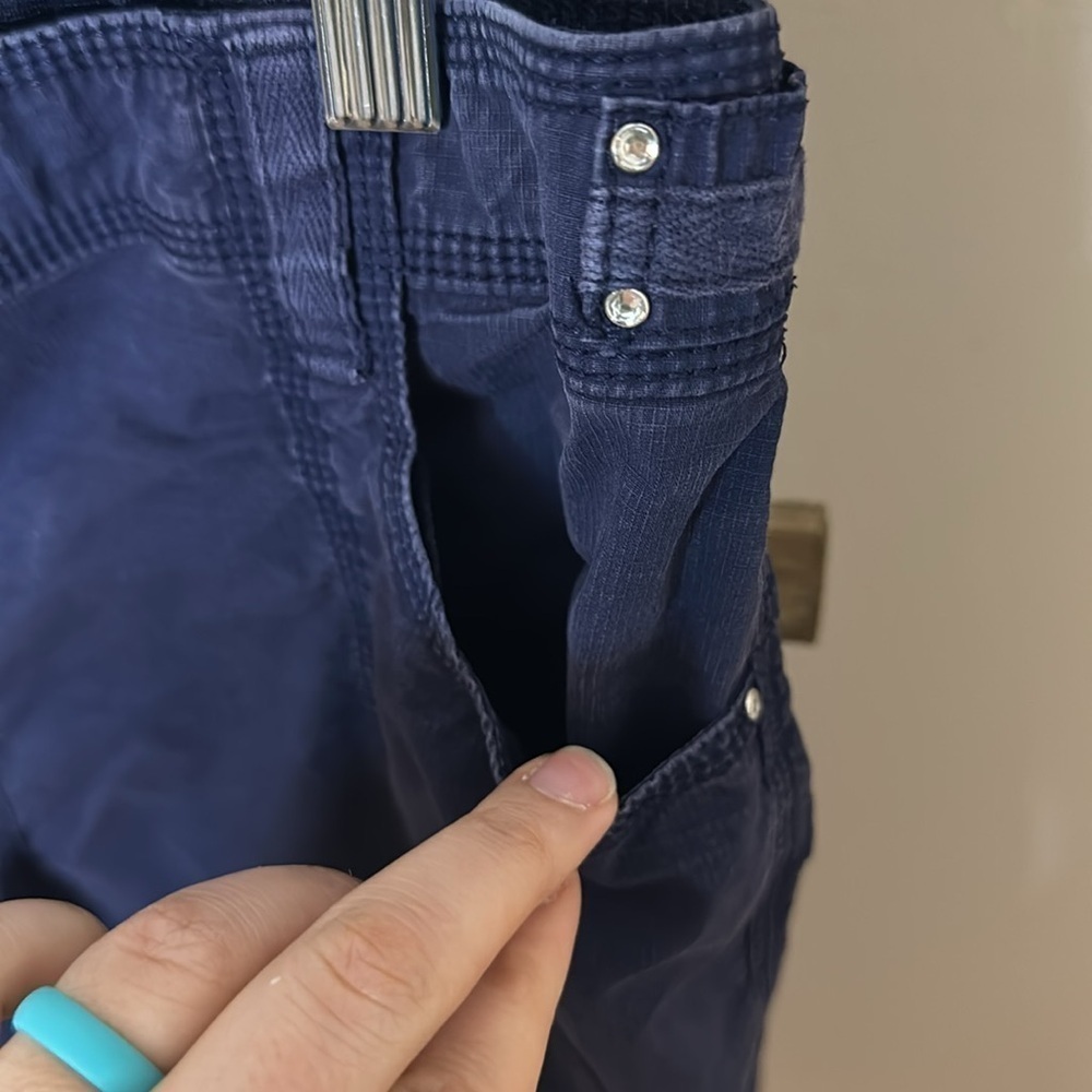 Chico’s Cotton and Spandex Casual Navy Pants Size 2 (Large-12) with Four Pockets - Picture 5 of 17